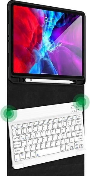 Produktbild Usams Etui Winro z klawiaturą iPad 10.2" fioletowe etui-biała klawiatura/purple cover-white keyboard