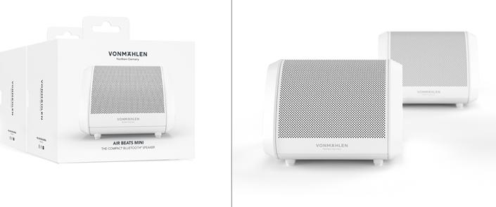 Actual product image Vonmählen Bluetooth Speaker Air Beats Mini White (13 h, Rechargeable battery operated)