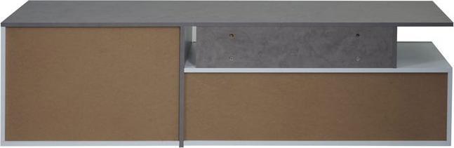 Produktbild Mendler TV-Rack HWC-L34, Holz 45x161x40cm Staufach, Beton-Optik weiss (45 x 161 x 40 cm)