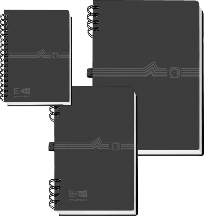 Actual product image Veloflex Telephone ring binder, folder, PP, 94 x 127 mm, black (A7)