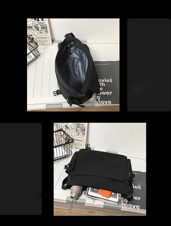 Immagine prodotto Only-Bags.Store Borse a tracolla in nylon Postino Studente Borsa Messenger Grande Satchel Moda Bookbag Grande