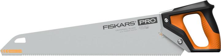 Image du produit Fiskars Scie à main pro pour bois, stratifié et PVC, longueur de lame : 50 cm, 9 TPI, Noir/Orange, PowerT