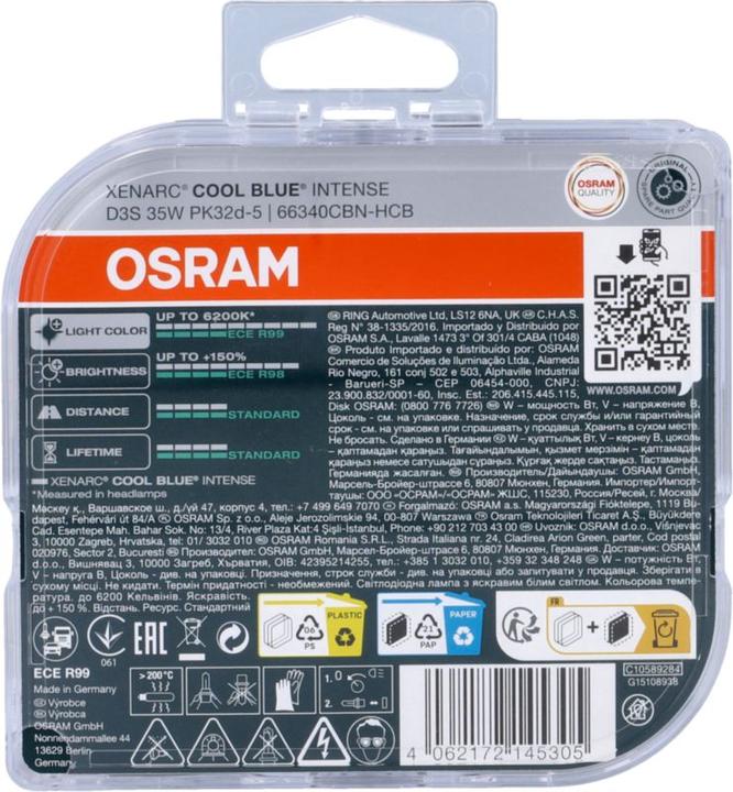 Image du produit Osram Cool Blue Intense Xenarc (D3S)