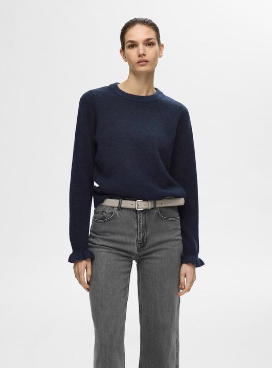 Actual product image Selected Femme Ruched sleeve knitted jumper (S)