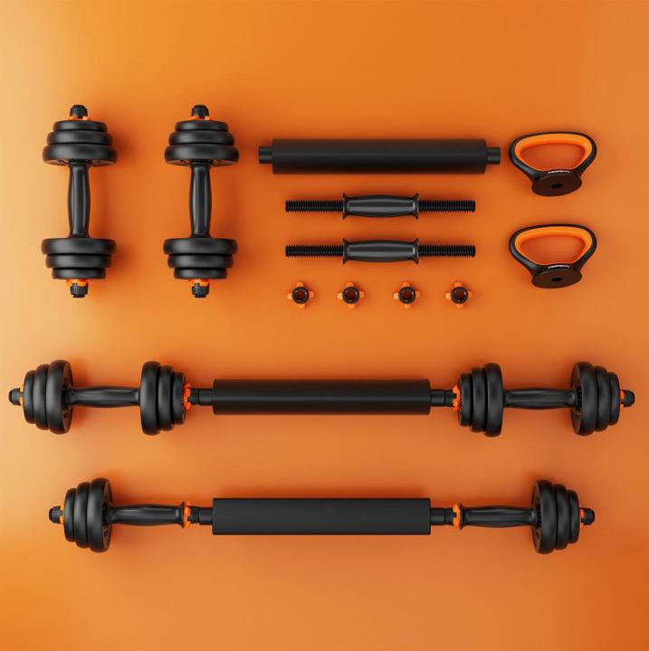 Actual product image FED Xiaomi 10 kg Dumbbell + Barbell + Kettlebell Kit V2 + Sensor