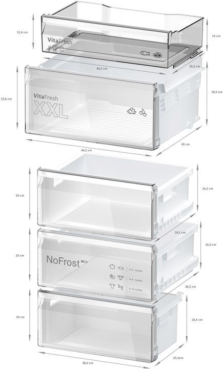Image du produit Bosch Hausgeräte BOSCH KGN39OCAF Réfrigérateur-congélateur (363 l)
