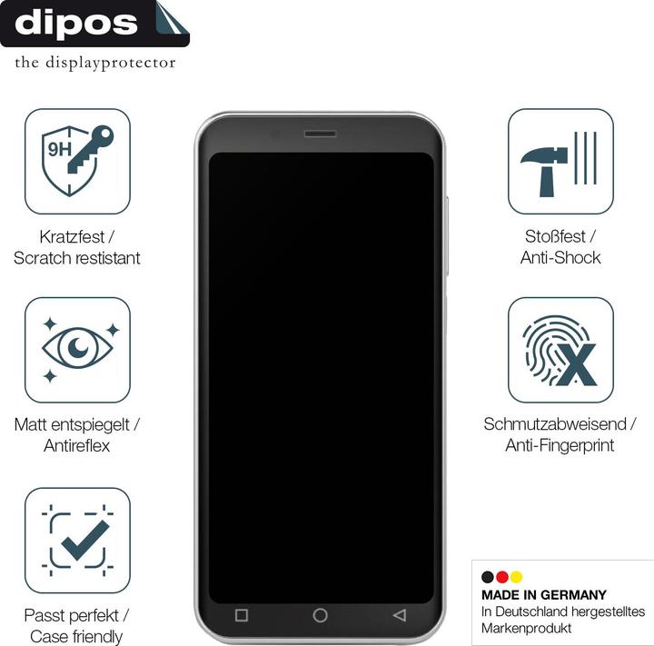Actual product image Dipos Anti-Shock Screen Protector Matte (1 Piece, Emporia Smart 5)