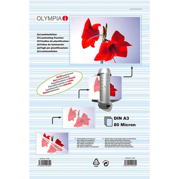 Actual product image Olympia 1x25 laminating foils DIN A3 80 micron (A3, 25 Piece, 80 µm)