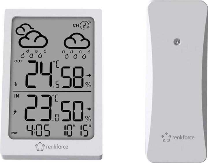 Produktbild Renkforce RF-6416472 Funk-Wetterstation Weiss