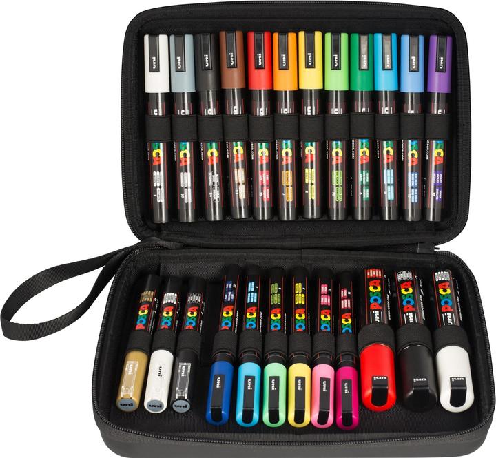 Produktbild Posca Permanent-Marker 24er Etui (Mehrfarbig, 1.80 mm, 24 x)