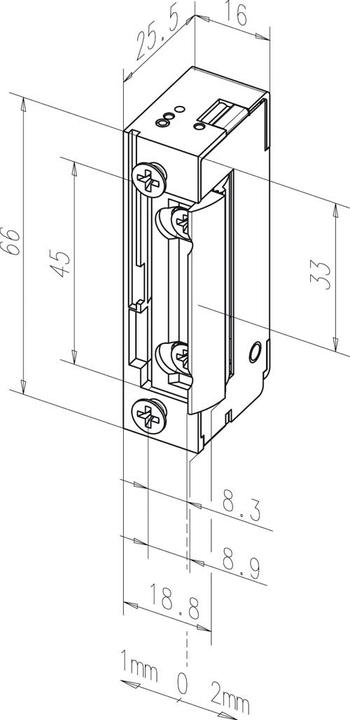 Produktbild effeff 118 E FaFix mit Radiusfalle (Glastür, Indoor)
