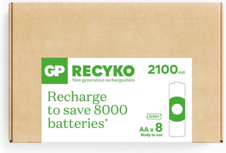 Immagine prodotto GP Batteries Ricaricatore di batterie (8 pz., AA, 2100 mAh)