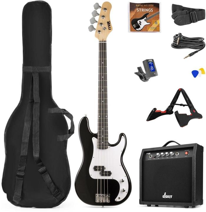 Max E-Bass GigKit Schwarz/Weiss (E-Bass)