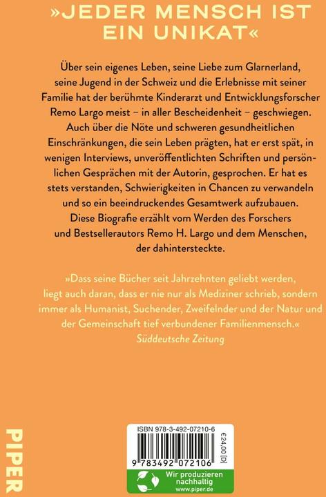 Actual product image Remo Largo – Ein Leben für die Kinder (German, Monika Czernin, 2023)