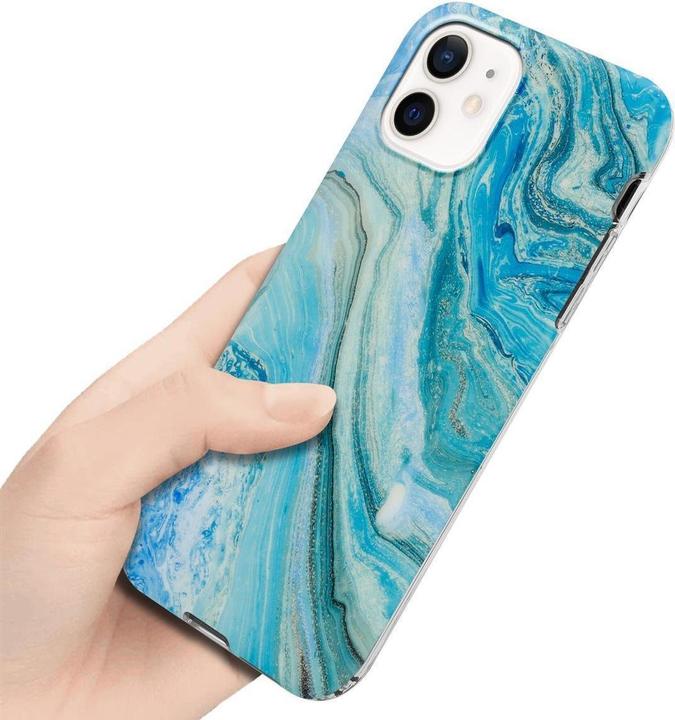 Actual product image Cadorabo IMD TPU Colorful Marble Cover (Realme 12 Pro+, Apple iPhone 12)