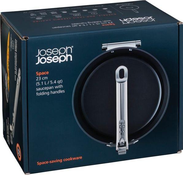 Image du produit Joseph Joseph Space Casserole à manche pliable avec couvercle D23cm (23 cm, Casserole à manche, Aluminium)