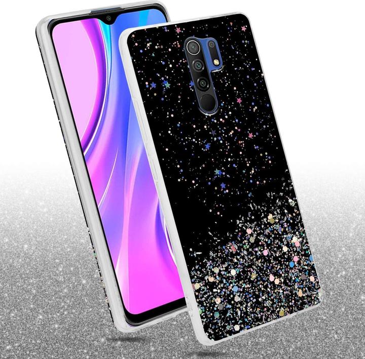 Actual product image Cadorabo Bumper Case for Xiaomi RedMi 9 TPU funkelnder Glitter (Xiaomi Redmi 9)