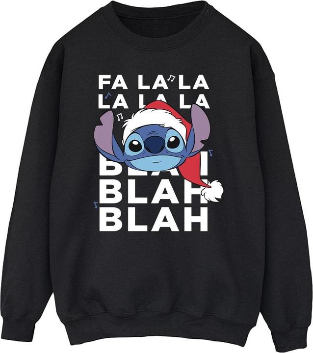 Disney Lilo And Stitch Christmas Blah Blah Blah Sweatshirt (S)