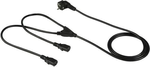 Image du produit StarTech Câble d'alimentation C13 de 2m - Schuko CEE7 vers 2x C13 - Câble d'alimentation Y - Câble pour (2 m)