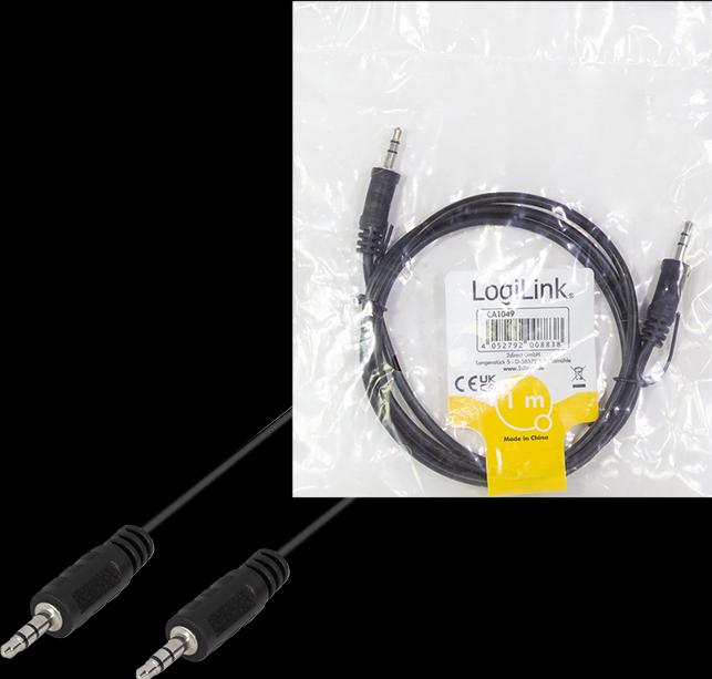Image du produit LogiLink Câble d'extension CA (1 m, Jack 3,5 mm (AUX))