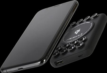 Productafbeelding Deltaco Qi gecertificeerde powerbank om aan het toestel te bevestigen, 5 mAh, 18,5 Wh (5000 mAh, 10 W, 18.50 Wh)