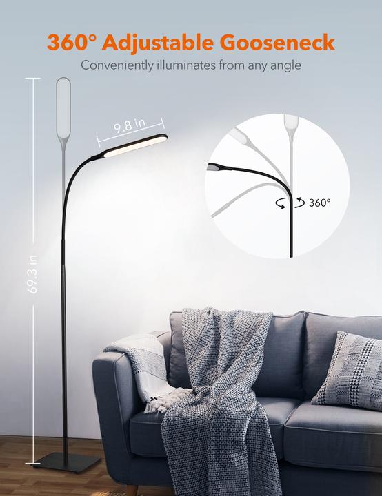Actual product image Taotronics TT-DL072 Floor lamp white 10 W (500 lm)