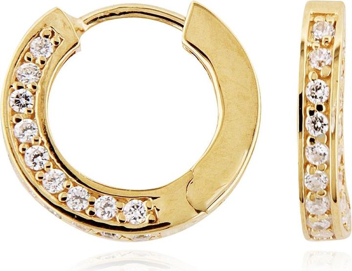 Produktbild Leyda Creoles Zirconia (Silber 925 3 Mikron Gelb Vergoldet 18K)