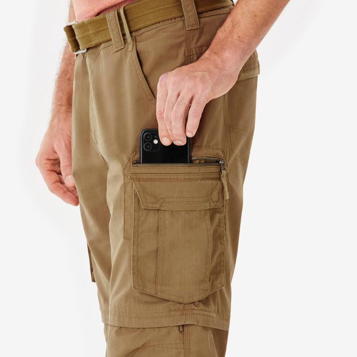 Immagine prodotto Forclaz Zip-Off-Hose Cargohose Herren Trekking Backpacking - Travel 500 braun (XL)
