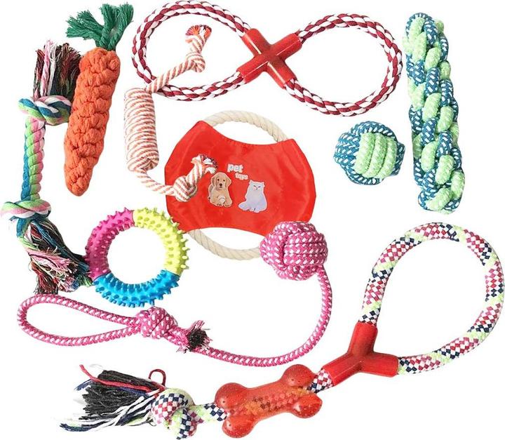 JTI 10er-Pack Spielzeug für Hunde und Katzen (Kauspielzeug Hund)