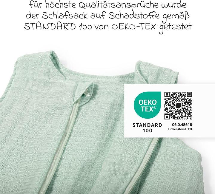 Produktbild Makian Schlafsäcke Musselin-Schlafsack - Mint - Gr. 60 cm (60 cm, 1.0 TOG)
