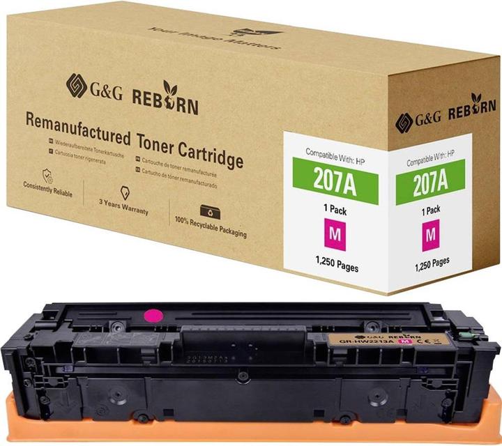 Actual product image G&G Toner replaces HP 207A Compatible Magenta 1250 pages Reborn remanufactured (M)