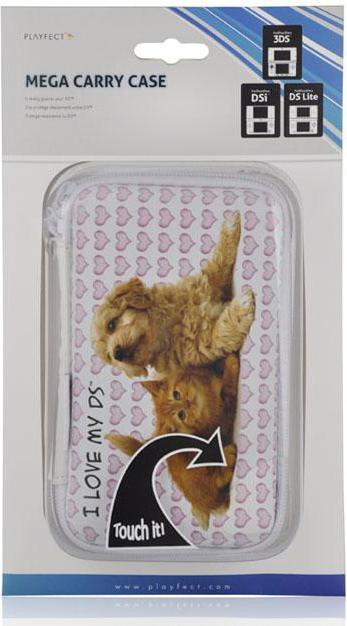 Actual product image Playfect Mega Carry Case for 3DS, DSi and DS Lite - Cats&Dogs, 31836 (3DS)