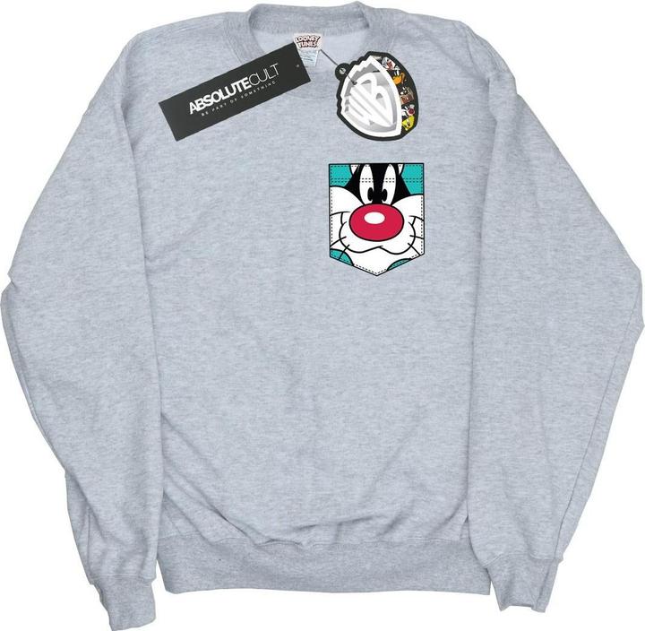 Produktbild Looney Tunes Sylvester Face Faux Pocket Sweatshirt (S)