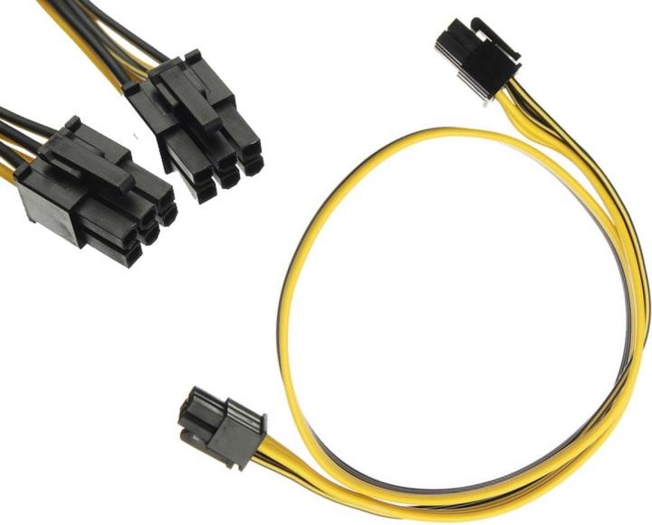 Produktbild PowerGuard PCI-E 6-Pin (male) zu 6-Pin (male) GPU Power Stromkabel 0.5m