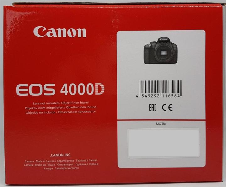 Image du produit Canon Eos 4000d - (Eu) (18.70 Mpx, APS-C / DX)