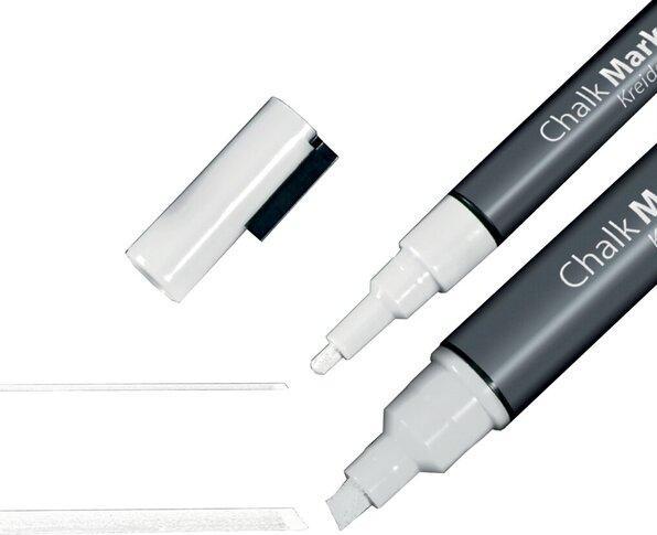 Produktbild Sigel Kreidemarker 20+50 2 Stück, weiss (Weiss, 5 mm, 2 x)