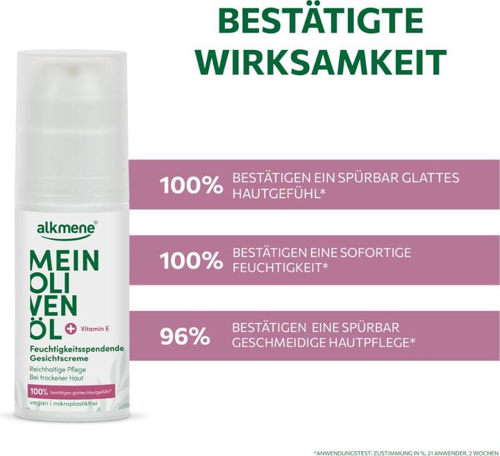Actual product image Alkmene MEIN OLIVENÖL, Feuchtigkeitsspendende Gesichtscreme (50 ml, Face toner)