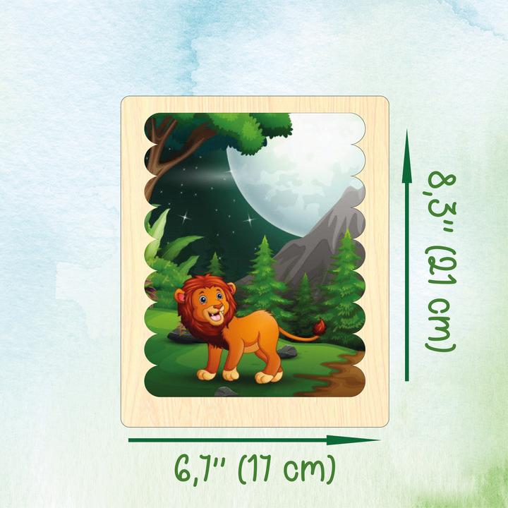 Produktbild Activity Board Geschenke für Kinder, 10 Tierpuzzle, Holzpuzzle für Kinder, Kindergeschenke, Waldtiere, Geschenk