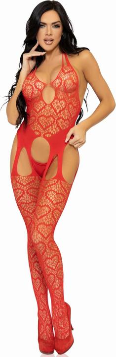 Image du produit Leg Avenue Bodystocking En Filet Taille Unique - Rouge (Taille unique)