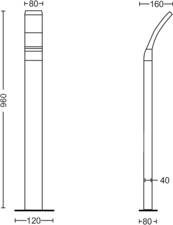 Image du produit Philips Luminaire d'allée Splay (1200 lm, IP44)