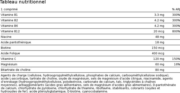 Nährwerte und Zutaten Burgerstein B-Komplex (100 Stück, Tabletten, 116 g)