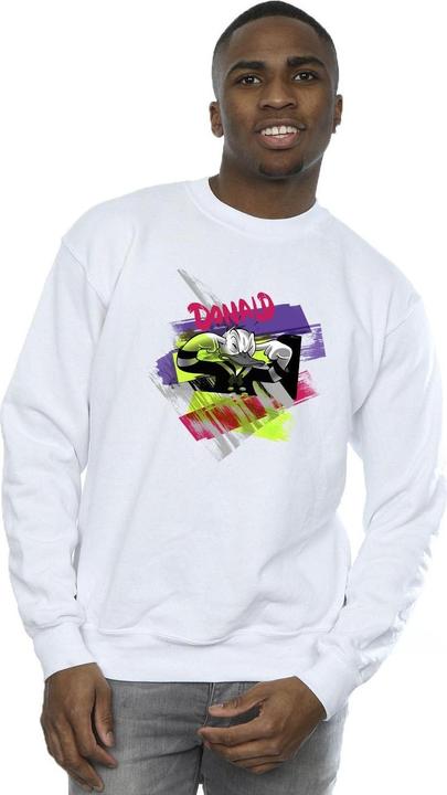 Actual product image Disney Mens Donald Duck Ear Plug Bright Sweatshirt (S)