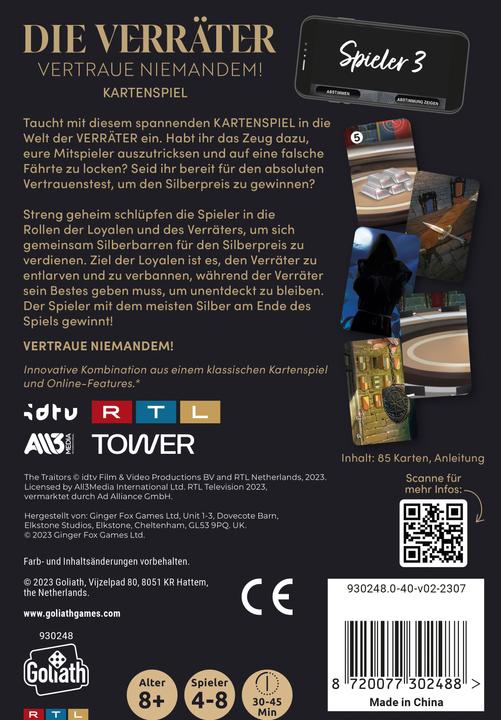 Actual product image Goliath Toys Goliath® The Traitors - Trust No One! Card game (German)