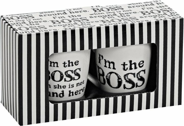 Produktbild G. Wurm Kaffeetasse 2er Set, Boss, 250 ml, 2 Stück, Weiss (250 ml, 2 x)