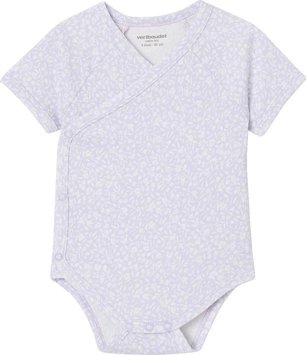 Actual product image Vertbaudet Bio-Kollektion: 5er-Pack Baby Wickelbodys mit kurzen Ärmeln (68)