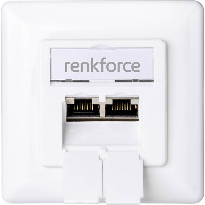 Productafbeelding Renkforce Opbouw netwerk contactdoos CAT 6 zuiver wit