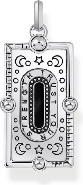 Immagine prodotto Thomas Sabo Ciondolo a catena Snake con smalto nero a freddo e pietre colorate Argento (Argento 925, Smalto/argento, Smalto)