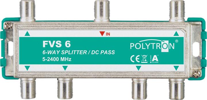 Polytron F-Verteiler 6-fach 5-2400MHz FVS 6 DC-Durchgang 3061800 (Verteiler)