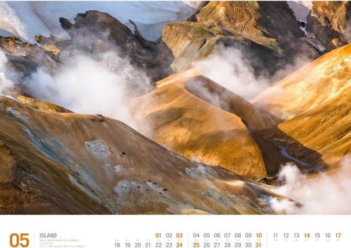 Produktbild Island - Unterwegs zwischen Gletschern und Geysiren Kalender 2026 (54 x 42 cm, Harter Einband, Deutsch)