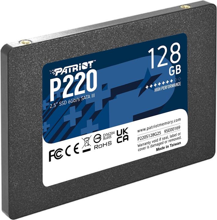 Actual product image Patriot SSD 128GB 2.5" P220 SATA3 550/480 (128 GB, 2.5")
